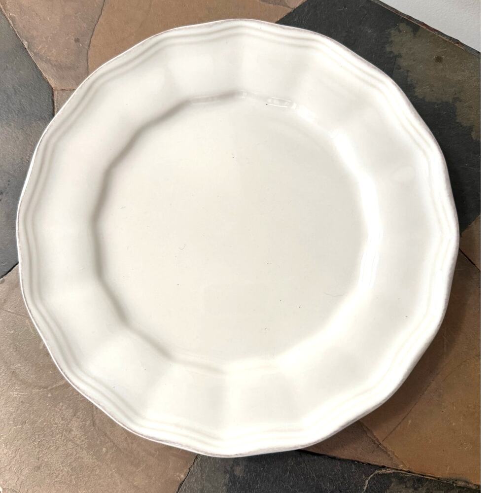 Pottery Barn Charlotte Lunch Salad Plates - NEW - Stone 8.5" - Set of 4 Portugal